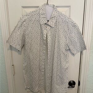 Michael Kors Slim Fit Short Sleeve Button Up Shirt Men’s